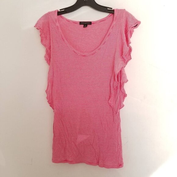 Banana Republic Striped Flutter Ruffle Sleeve Top - Picture 7 of 7